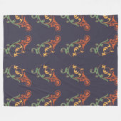 Baroque Swirl フリースブランケット (正面(横))