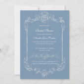 Baroque Vintage Damask Bridal Shower Invitation 招待状 (正面)