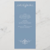 Baroque Vintage Damask Wedding メニュー (裏面)