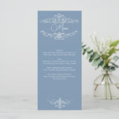 Baroque Vintage Damask Wedding メニュー (スタンド正面)