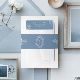 Baroque Vintage Damask Wedding  ラベル