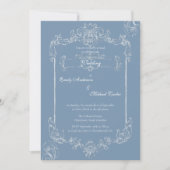 Baroque Vintage Damask Wedding 招待状 (正面)