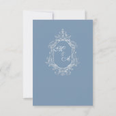 Baroque Vintage Damask Wedding Response Card 出欠カード (裏面)