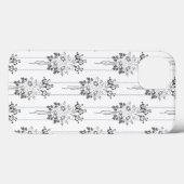 Baroque Wallpaper Flower bouquet grey Case-Mate iPhoneケース (裏面 (横))