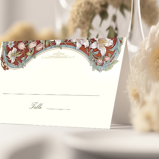 Baroque Wedding Name Card Template