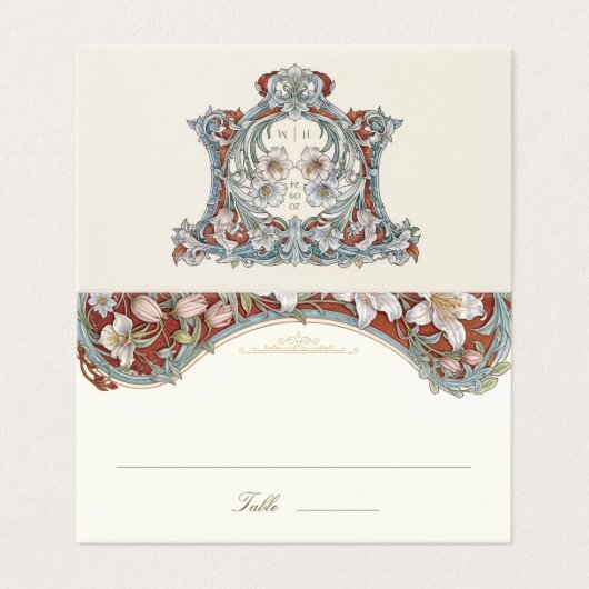 Baroque Wedding Name Card Template (外部フラット)