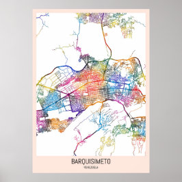 Barquisimeto Venezuela City Map ポスター