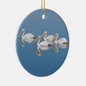 Barr湖のモモイロペリカン セラミックオーナメント (右)