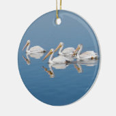 Barr湖のモモイロペリカン セラミックオーナメント (左)