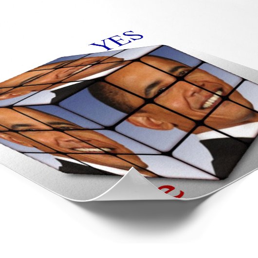 Barrack Obama Cube, YES We Can ポスター (角)