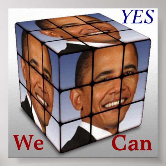Barrack Obama Cube, YES We  Can ポスター (正面)