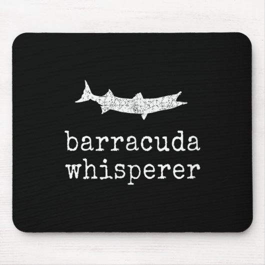 Barracuda Whisperer Funny Barracuda Fishing  マウスパッド (正面)