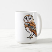 Barred Owl  コーヒーマグカップ (正面右)