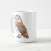 Barred Owl  コーヒーマグカップ (正面左)