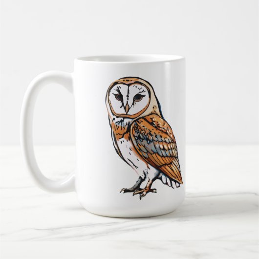 Barred Owl  コーヒーマグカップ (左)