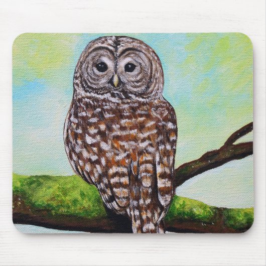Barred Owl Painting マウスパッド (正面)