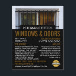 Barred Window, Window & Door Fitter Company チラシ<br><div class="desc">Barred Window,  Window & Door Fitter Company Advertising Flyer by The Business Card Store.</div>