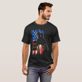 Barrel Racer American Flag Patriotic Rodeo Barrel  Tシャツ (正面フル)