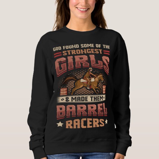 Barrel Racer Girl Barel Racing スウェットシャツ (正面)