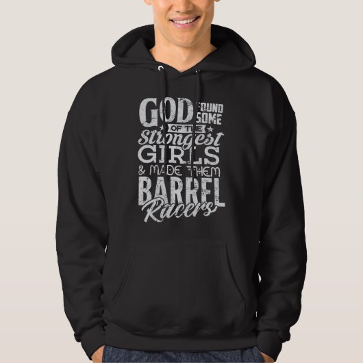 Barrel Racers God Made Strongest Girls Christian パーカ (正面)