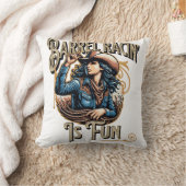 Barrel Racin'はおもしろい クッション (ブランケット)