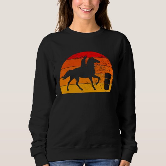 Barrel Racing Barrel Racer Horse Riding Rodeo Cowg スウェットシャツ (正面)