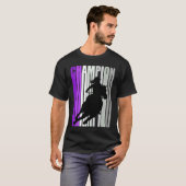 Barrel Racing Champion Horse Riding Purple Cowgirl Tシャツ (正面フル)
