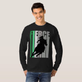 Barrel Racing Fierce Cowgirl Hat Western Theme Gre Tシャツ (正面フル)