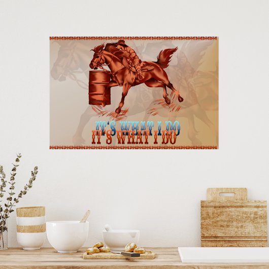 Barrel Racing_It's I do – ポスター (キッチン)