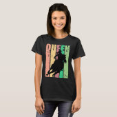 Barrel Racing Queen Rodeo Women Cowgirls Retro Vin Tシャツ (正面フル)