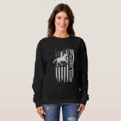 Barrel racing US flag graphic concept スウェットシャツ (正面フル)