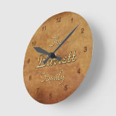 BARRETT家族の一族の懇親会のカスタムデザインの時計 ラウンド壁時計 (傾斜)