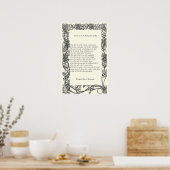 Barrett Browning – ポルトガル語のSonnets 43 ポスター (キッチン)