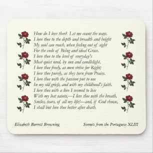 Barrett Browning – ポルトガル語のSonnets 43 マウスパッド