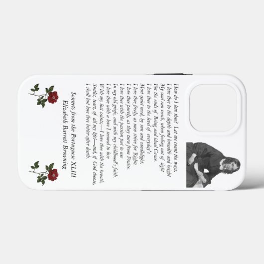 Barrett Browning – ポルトガル語のSonnets 43 Case-Mate iPhoneケース (裏面 (横))