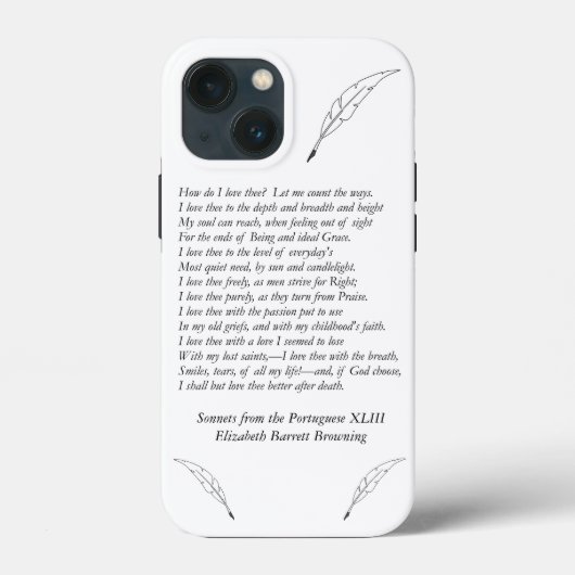 Barrett Browning – ポルトガル語のSonnets 43 Case-Mate iPhoneケース (裏面)