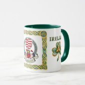 Barrett Claddagh Irish Shield Mug マグカップ (正面右)