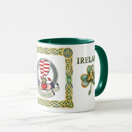 Barrett Claddagh Irish Shield Mug マグカップ (正面右)