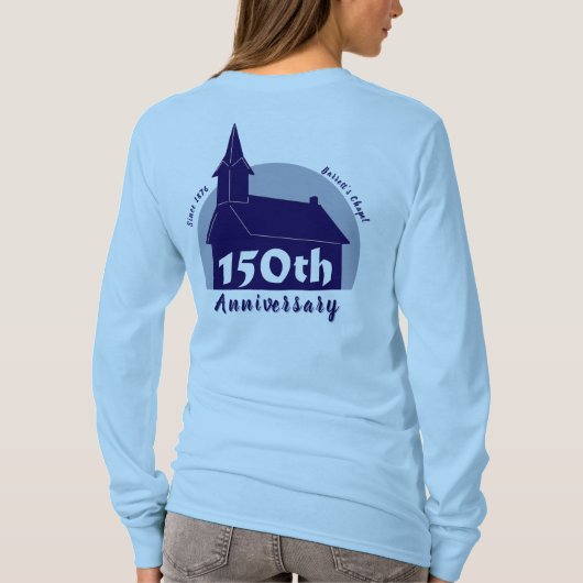 Barrett's Chapel Women's Long Sleeve T-Shirt Tシャツ (裏面)