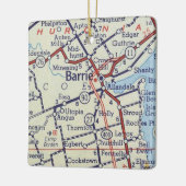 Barrie ONヴィンテージマップ セラミックオーナメント (左)
