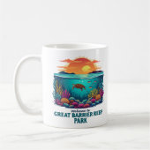 Barrier Reef National Australian素晴らしへようこそ コーヒーマグカップ (左)