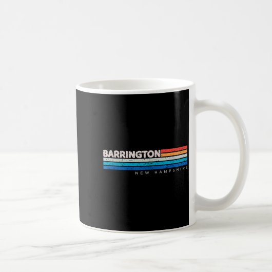 Barrington Nh New Hampshire Retro Design コーヒーマグカップ (右)