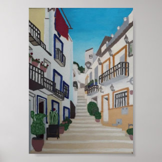 Barrio de Santa Cruz en Alicante ポスター