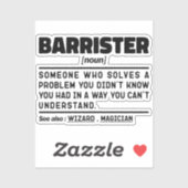 Barrister名詞定義の専門法学生 シール (シート)