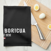 Barrita Boricua Hoy Se Bebe Bar | プエルトリコ キッチンタオル (四つ折り)