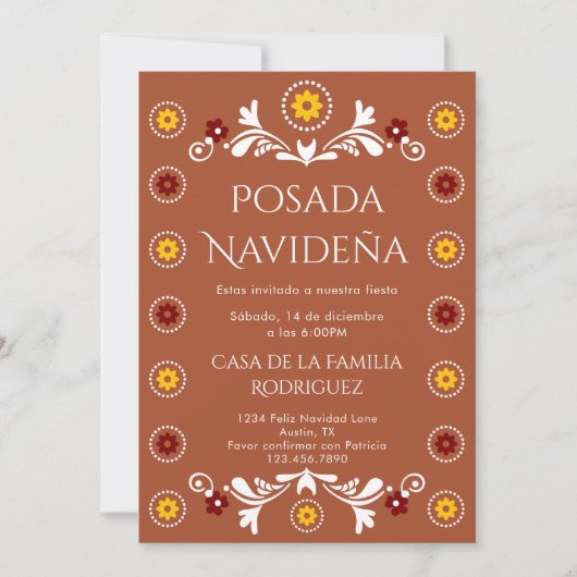 Barro Cielito Lindo Posada Talavera Christmas 招待状 (正面)