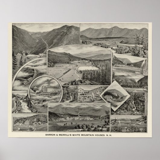 Barron & Merrill's White Mountain houses, NH ポスター (正面)