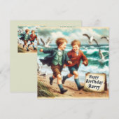 BARRY ~誕生日カード~おもしろいをビーチ~ (正面/裏面)
