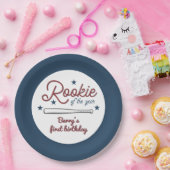 BARRY ROOKIE of the Year Baseball第1回目の誕生日 ペーパープレート (パーティー)