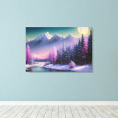 BarryDyarによる「満月」©の絵画風景 キャンバスプリント (インサイチュ (ウッドフロア))